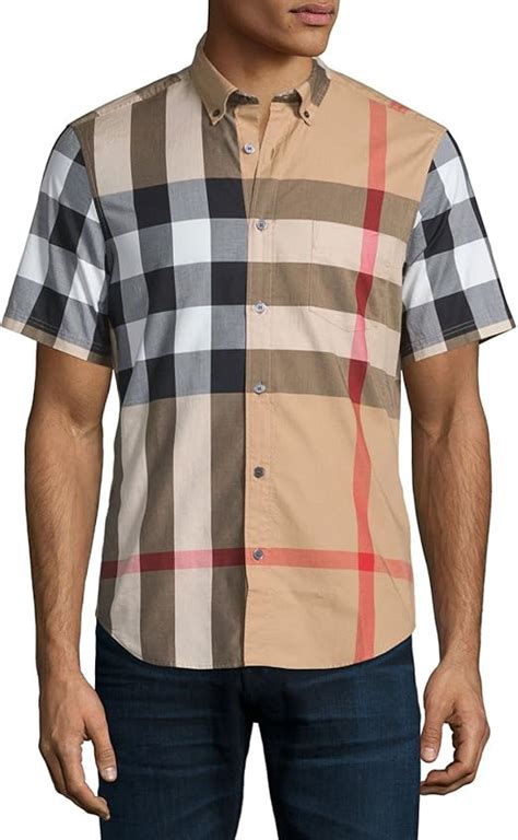 mens short sleeve burberry shirts|Burberry button down shirt men.